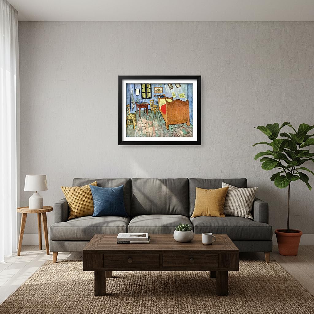 NIHO-JIUMA Diamond Painting Kits Van Gogh Arles Bedroom, DIY 5D Full Drill Diamond Art Gift for Adult/Teen, Home Decoration (40x50cm/16x20inches)