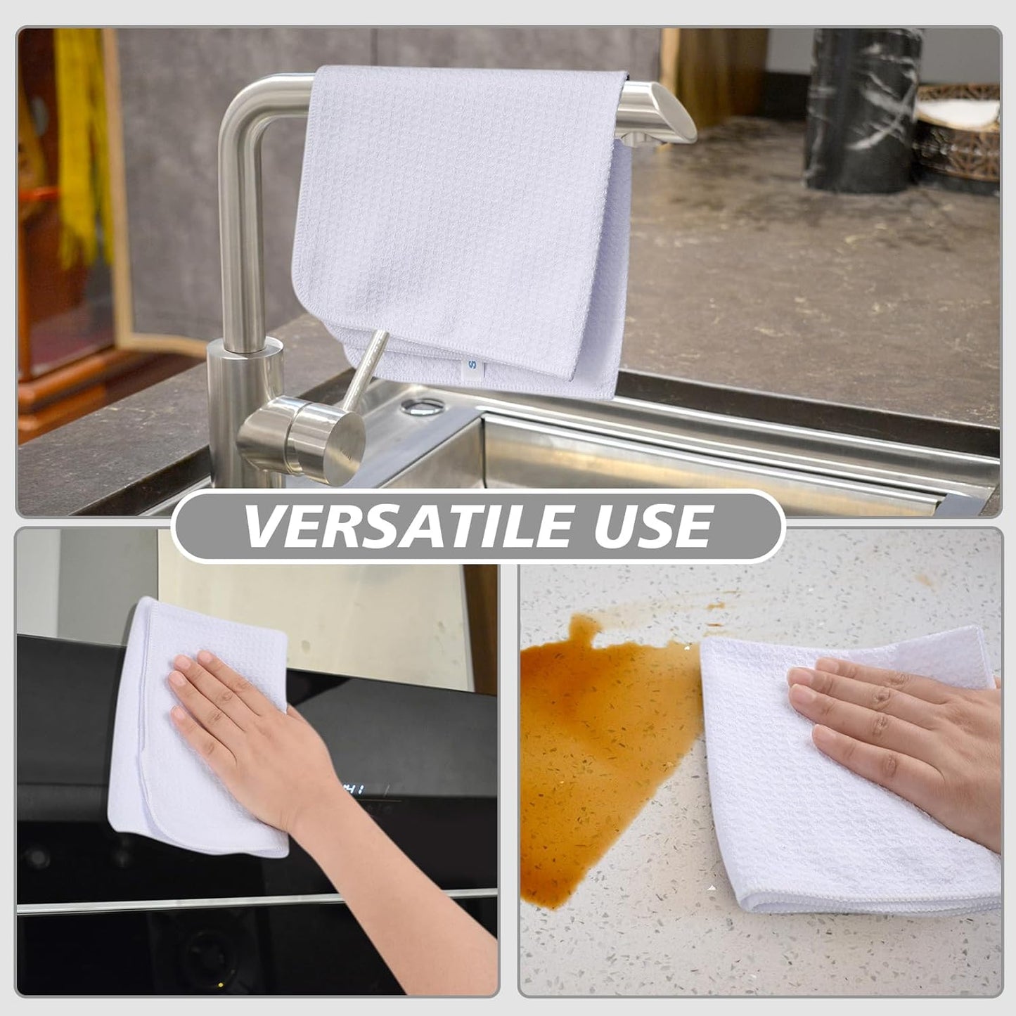 16 Inch 16 Inch 10 Pack SINLAND Microfiber Kitchen Towel Premium Sublimation Blank Towels Fast Drying Tea Towel