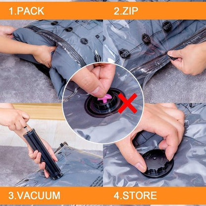 GONGSHI Vacuum Seal Bags - Space-Saving Storage for Clothes & Bedding | 28-Piece Set with Electric Pump
