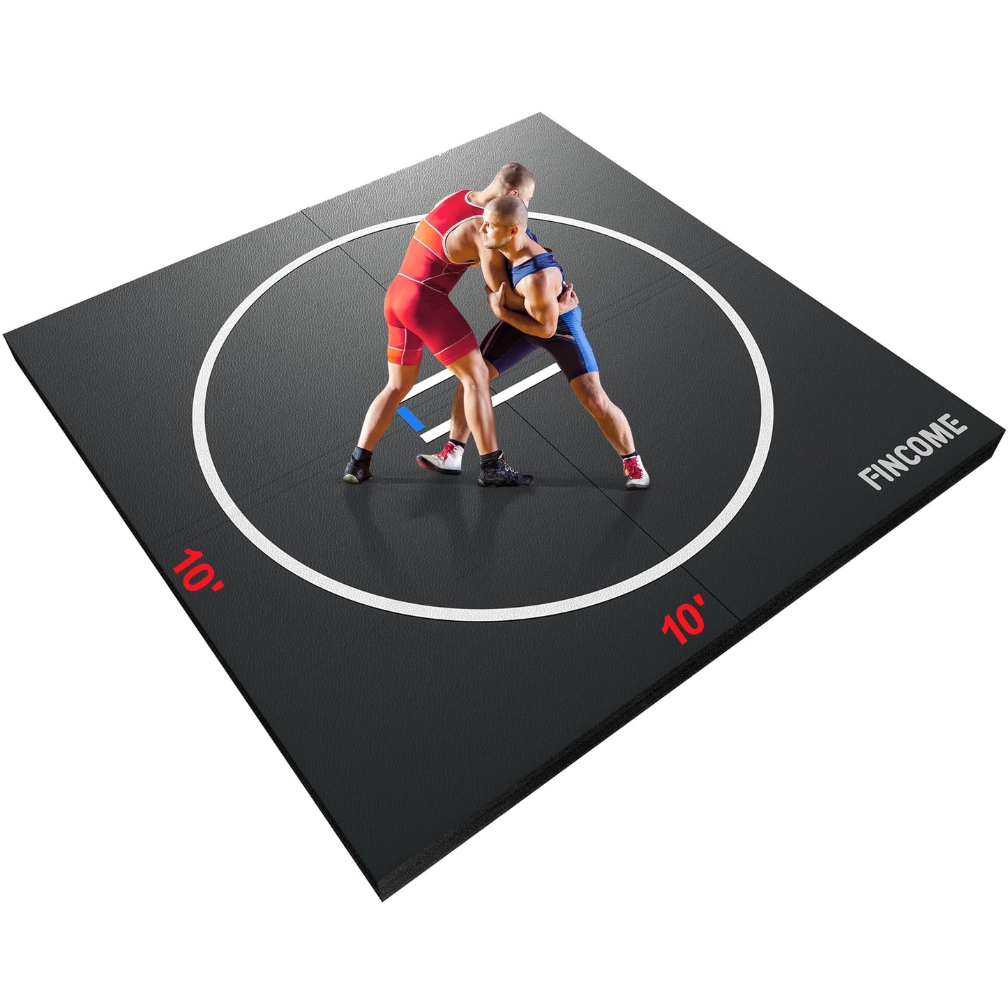 10' x 10' /10' x 6.5' Wrestling Mat for Home Black Jiu Jitsu Wrestling Mats Durable Judo Mats for BJJ MMA Training Roll-Up Design Wrestling Mat for Grappling Martial Art Boxing Judo