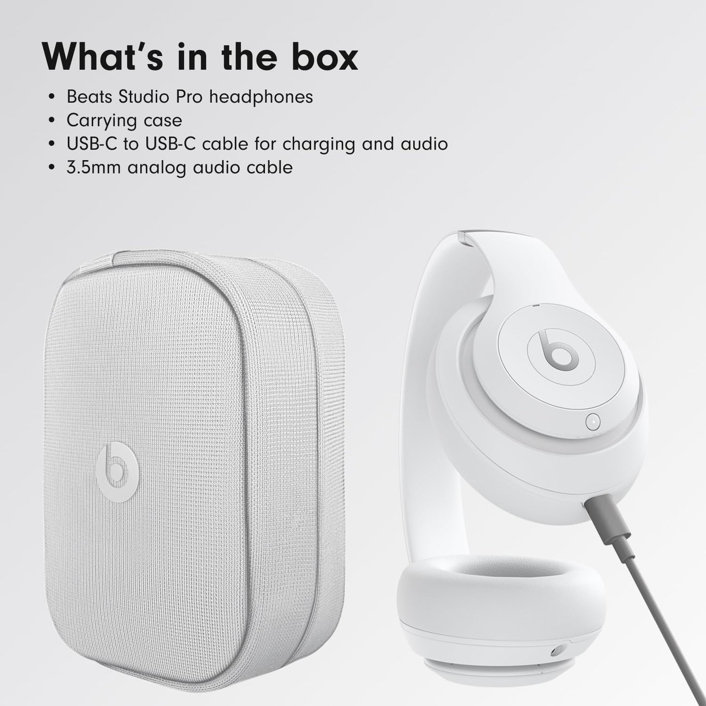 Beats Studio Pro with AppleCare+ for Headphones (2 Years) - Matte White