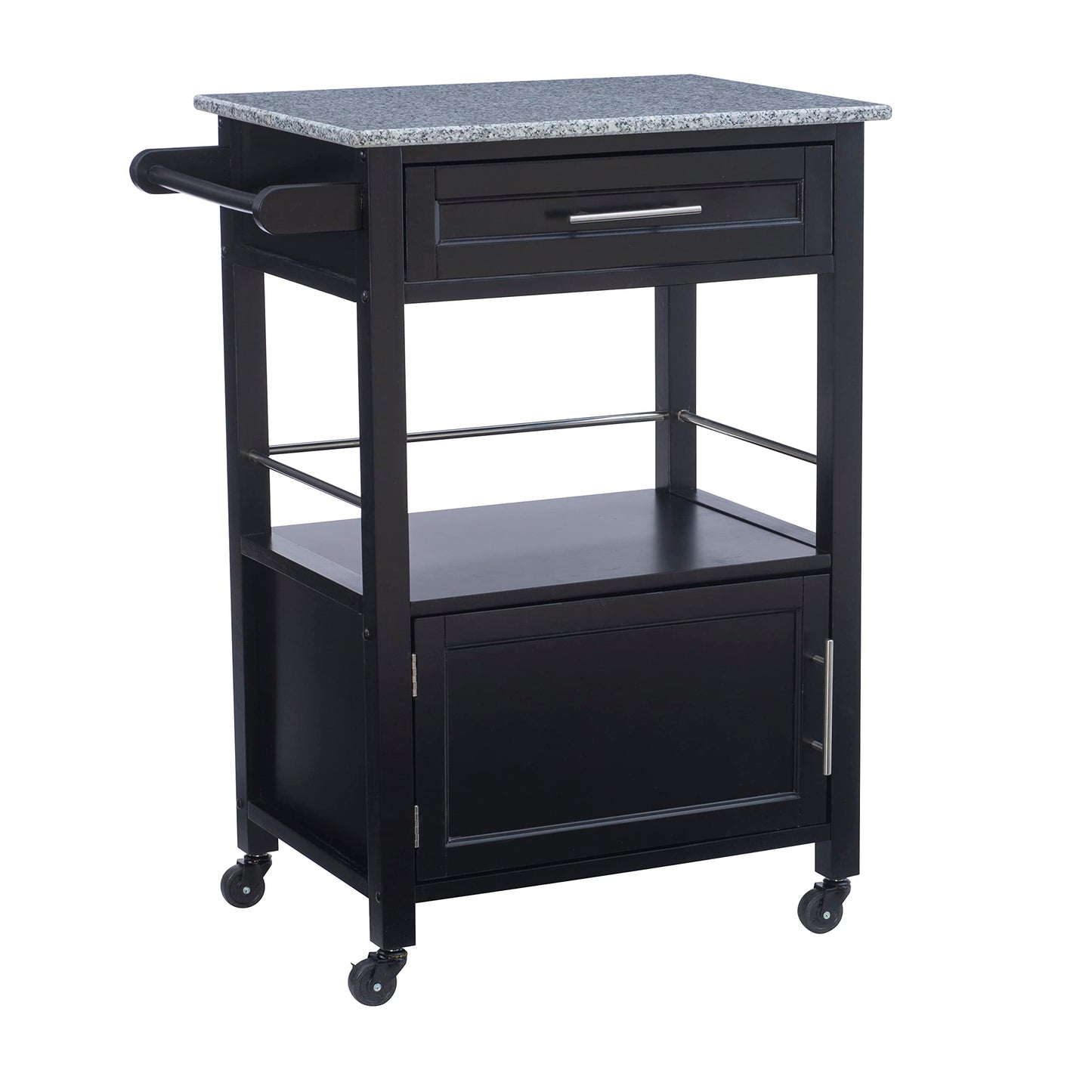 Linon Cayden Black Kitchen Cart,