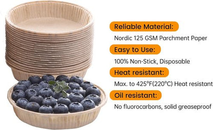 Bake Choice Mini Tart Pans - 50pcs Non-Stick 4-Inch Disposable Quiche Baking Dishes | Oven & Microwave Safe