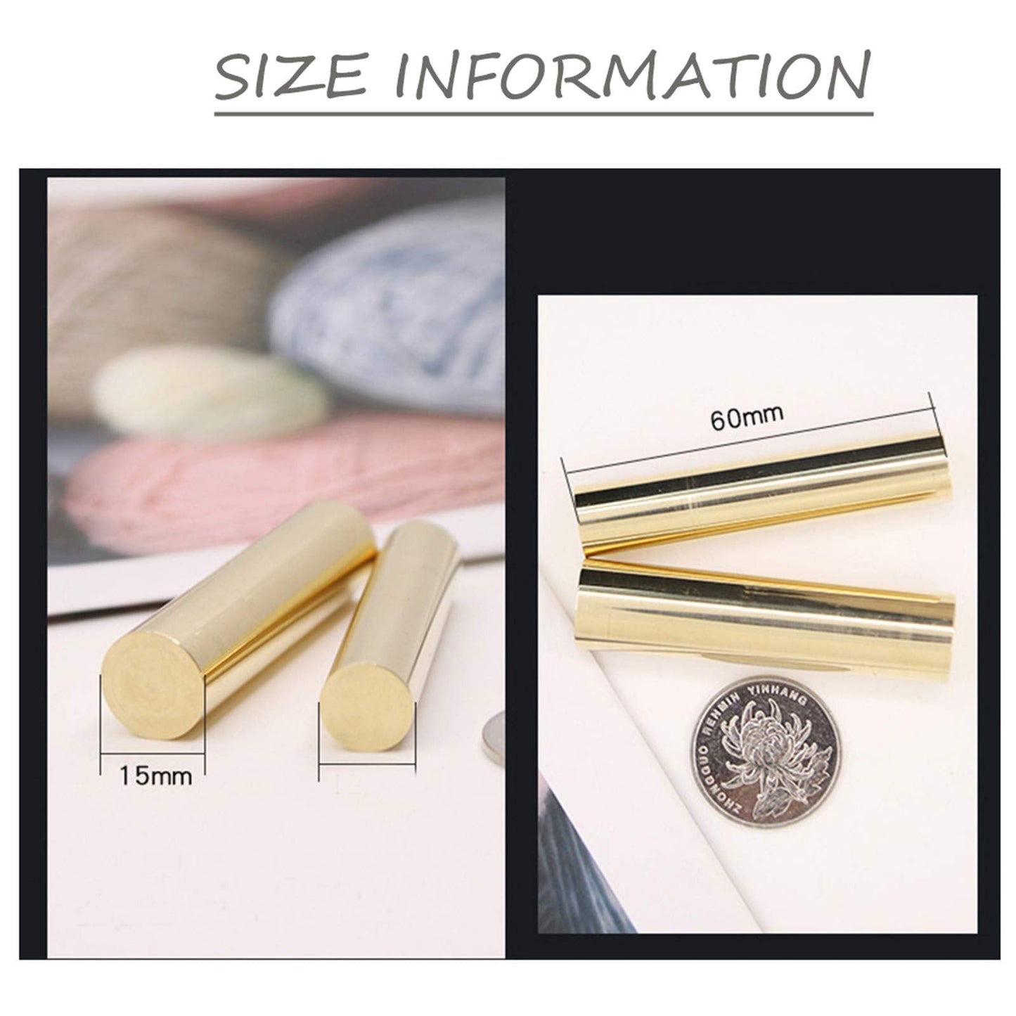 CRASPIRE Mini 15mm Wax Seal Stamp Brass Olive Leaf Rosemary Vintage 2 Sides Pattern Mini Wax Stamp for Wedding Invitations Envelopes Halloween Christmas Thanksgiving Gift Packing