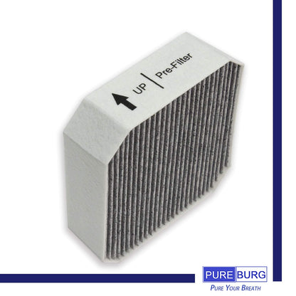 PUREBURG Replacement Pre-Filter Compatible with Molekule Air Purifier, 2-Pack High-efficiency HEPA Activated Carbon 2-in-1 Air Clean Dust VOCs Odor