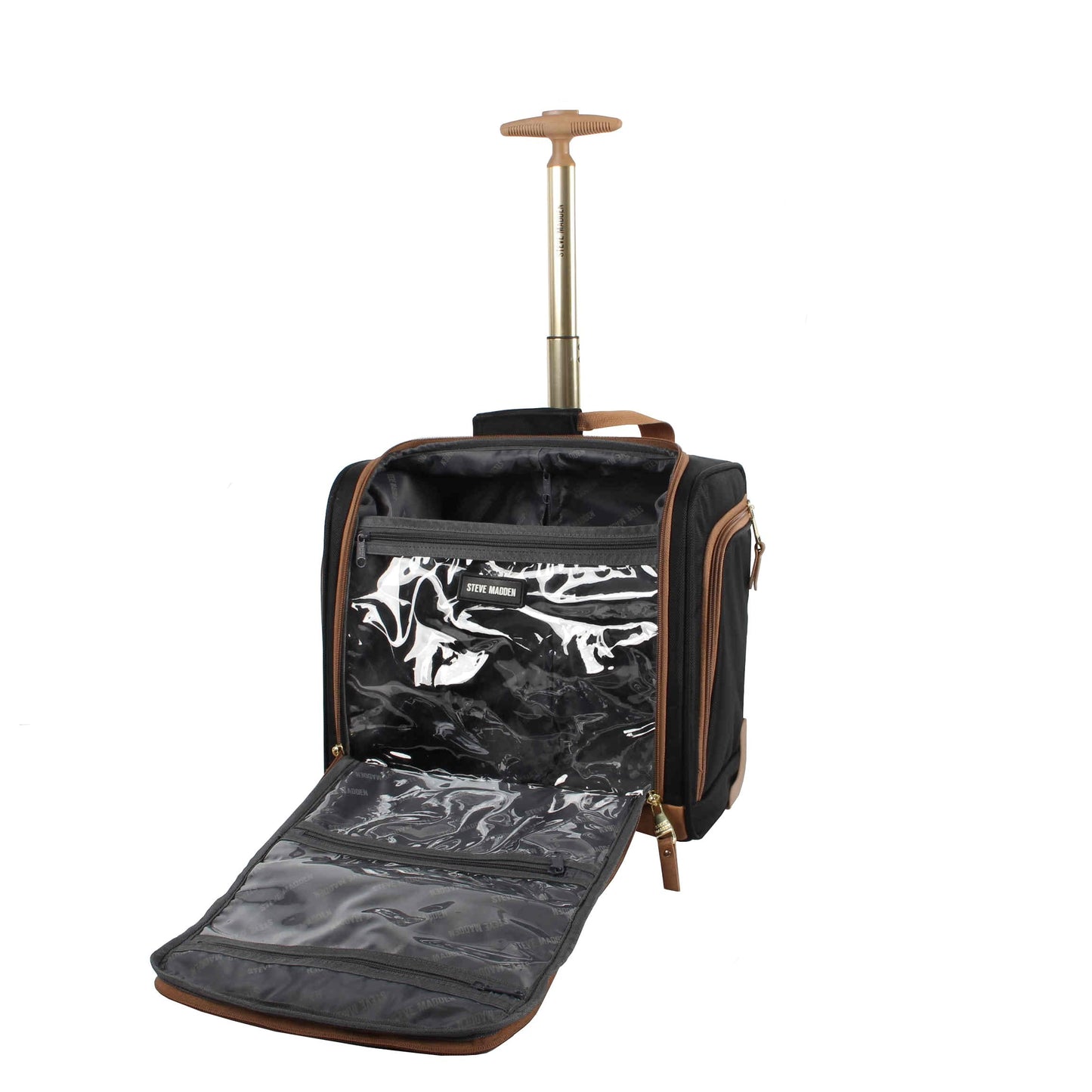 Steve Madden Designer Luggage Collection - 3 Piece Softside Expandable Lightweight Spinner Suitcase Set - Travel Set Includes an Under Seat Bag, 20-Inch Carry on and 28-Inch Checked Suitcase, Harlo