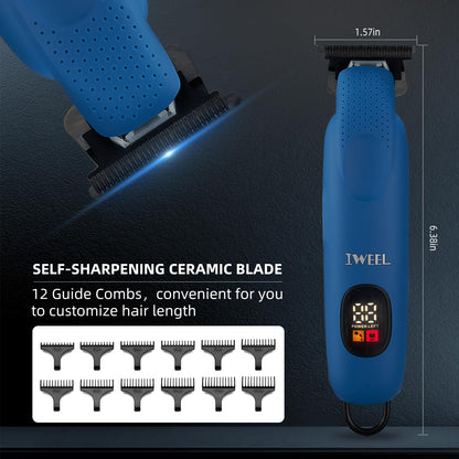 Beard Trimmer for Men Professional Hair Trimmer for Men Hair Clippers Eletric Razor Shavers Zero Gapped T Blade Edgers Liners Cordless Rechargeable Mustache Grooming Kit for Body