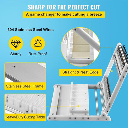 Adjustable Multi-Wire Soap Cutting Machine for Homemade Soaps - DIY Cutter for 2cm, 2.5cm, and 3cm Thickness - Perfect for Soap, Bread, and Cake Making