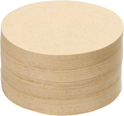 uxcell 600Pcs Coffee Filters, 58mm Disposable Round Paper Filter, Natural for Home Office Use, Pour Over Coffee Maker