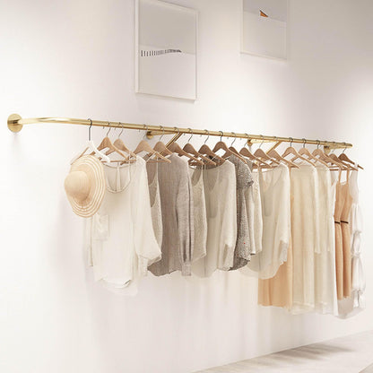 Wall Mounted Industrial Pipe Clothing Rod, Modern Clothing Store Metal Garment Rack Display Stands,heavy Duty Closet Rod Hanging Bar,commercial Retail Display Rack Standing Clothes Rack