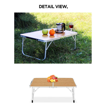 URBERY Aluminum Folding Table, Portable Camping Table Lightweight Foldable Table with Carry Handle, Portable Camping Table for Picnic Party Dining for Camping Travel Beach Picnic (60x40x25cm)
