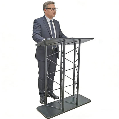 FixtureDisplays® Metal Truss Podium Double Width Modern Design 13137 13137