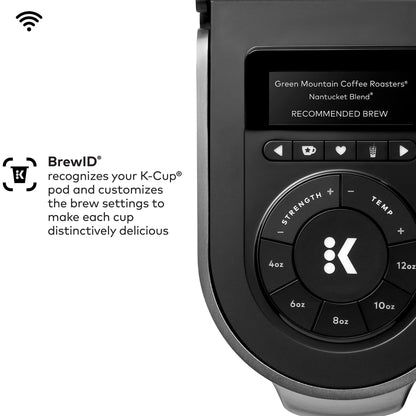 Keurig K-Supreme Plus SMART Coffee Maker, Single Serve K-Cup Pod Coffee Brewer, BREWID and MultiStream Technology, 78 Oz, Black