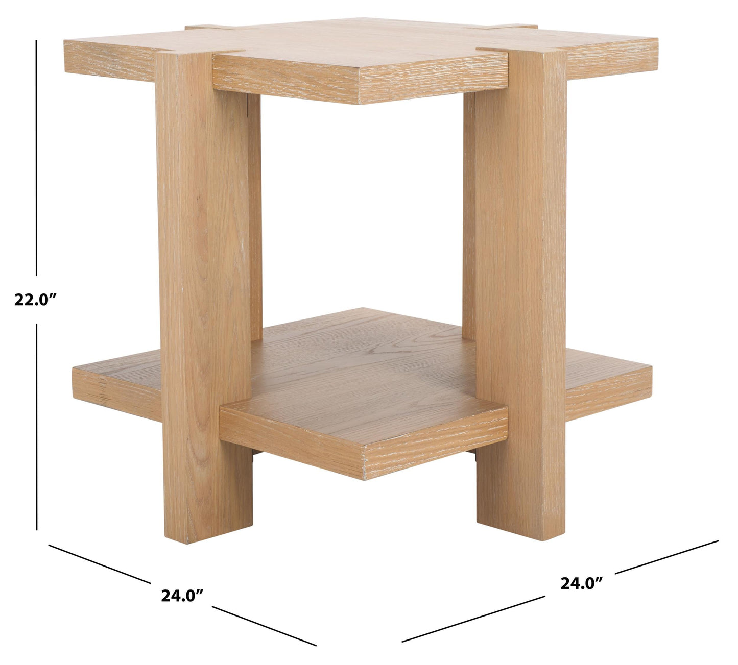 SAFAVIEH Couture Collection Quigley Weathered Grey Square Accent Table