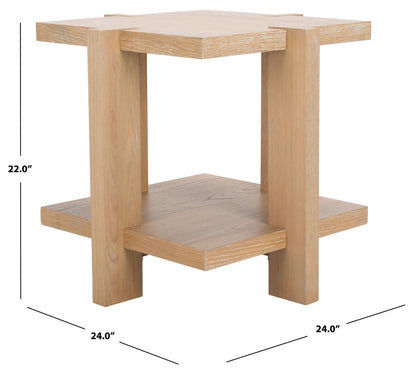 SAFAVIEH Couture Collection Quigley Weathered Grey Square Accent Table