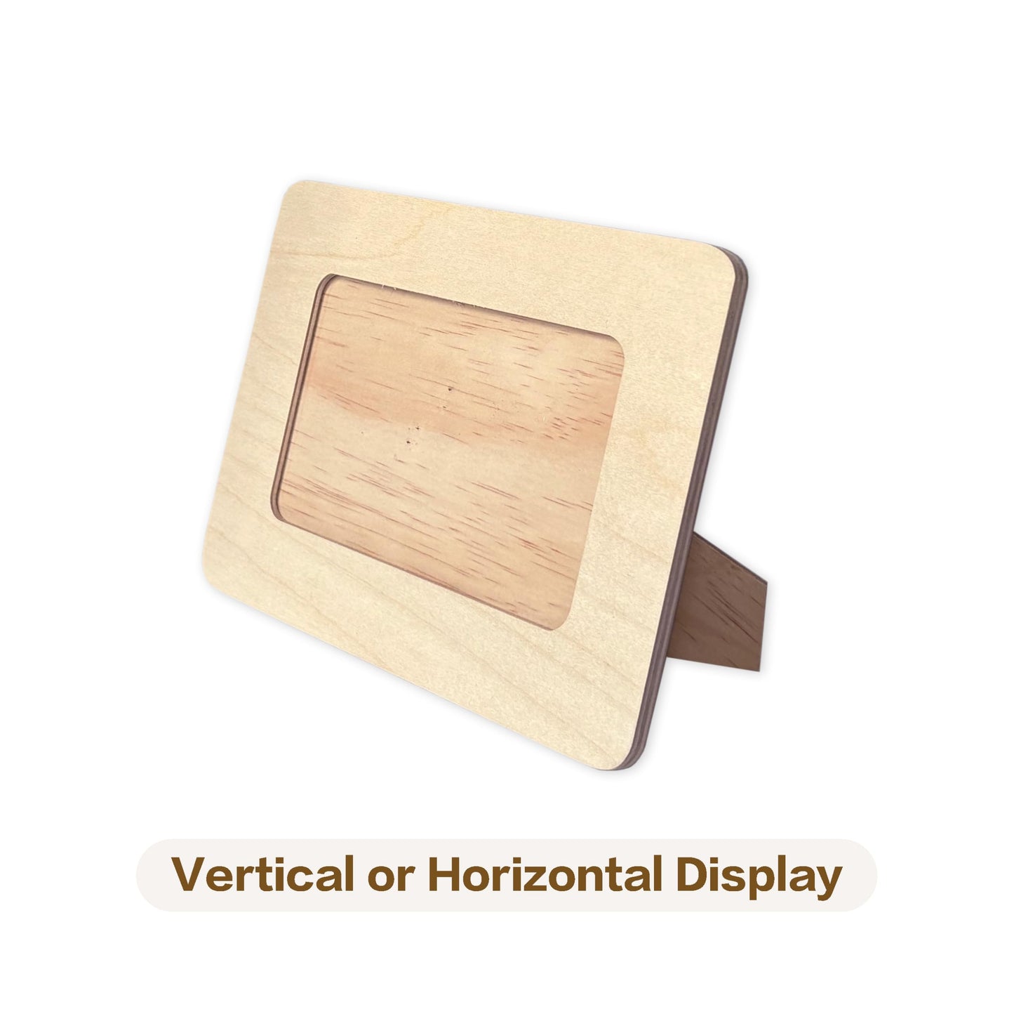 LWR CRAFTS Wooden DIY Photo Frame 4" x 6" Pack of 2