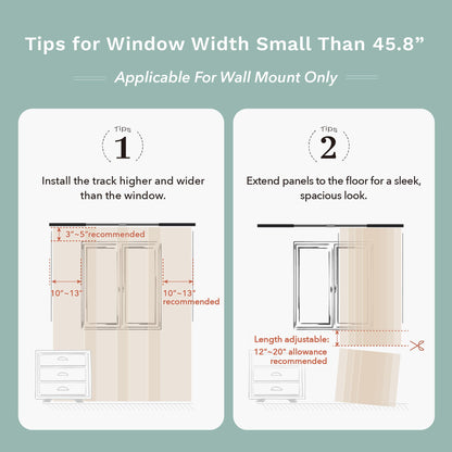 GoDear Design 99.99% Blackout Adjustable Sliding Panel Track Blinds for Sliding Glass Doors 45.8"- 86" W x 96" H, Extendable Vertical Blinds, Trimmable Natural Woven Panel, Bali Cottages