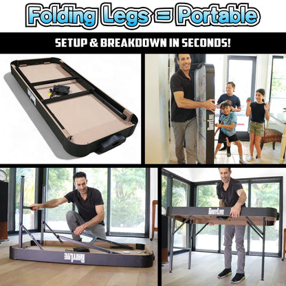 PartyLife 54" Air Hockey Table w/Folding Steel Legs - Powerful Motor, Smooth Surface, Very Sturdy - Perfect for Kids and Adults, Game Rooms & Home Arcade!