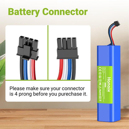Hanaix 6800mAh 14.4V Vacuum Cleaner Battery for Dreame D9,D9 Pro, D9 Max,D10,D10 Plus, L10 Pro, L10 Plus,L10S Ultra, D10s, L10s RLS5-BL0, F9, Z10 Pro, RLS5-BL0, RVS5-WH0, RL55L-BL0, RLS5-WH0