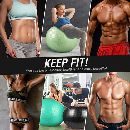 Gruper Yoga Ball, Multiple Sizes Non Slip Exercise Ball for Workout, Birthing, Balance, Stability, Pregnancy, 2200LB Capacity, Anti Burst Chair for Home and Office, Includes Quick Pump & Fitness Guide