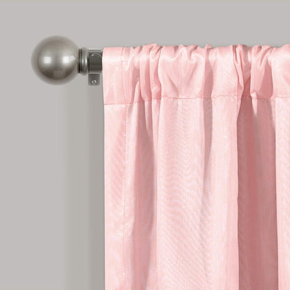 Lush Decor Night Sky Sequins Valance, Single, 84" W x 18" L, Blush & Silver - Extra Wide Kitchen Curtain