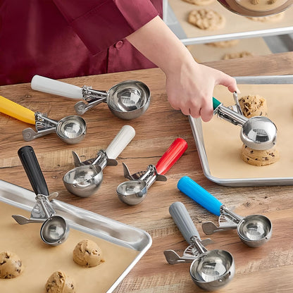 OCS Parts Professional Series #6 5/8-Cup Cookie Dough Scoop | 5.33-Ounce Round Stainless Steel Multipurpose Scoop for Dough, Baking, Batter, Meatballs, Rice, and Melon Balls | Dishwasher Safe