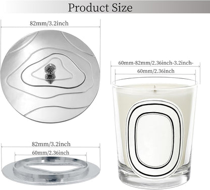 Skiennix Scented Candle Topper - Elegant Silver Alloy Design for Home & Office Décor