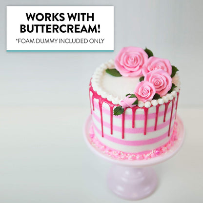 13 4 Inch Dummy Global Sugar Art x Cake Styrofoam Fake Cake for Decorating, Display & Practice