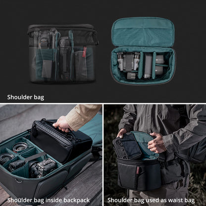 PGYTECH OneMo 2 25L-33L Camera Backpack with Shoulder Bag for 16“ Laptop for Photographers, Waterproof DSLR Backpack for Canon/Nikon/Sony, Drone Back for DJI Mini 3 Pro/Mavic 3/ FPV(Olivine Camo)