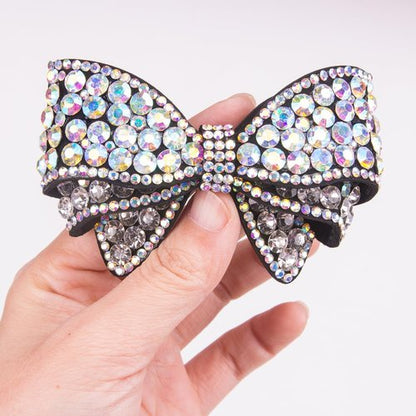 KOOBOOK Sparkly Rhinestone Bow Shoe Clips - Fashionable Shoe Decorations for a Dazzling Look (2 Pcs)
