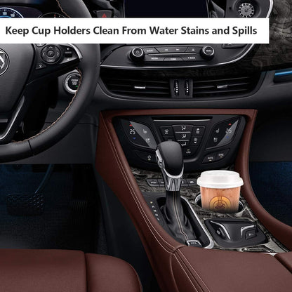 Britimes Absorbent Car Coasters, 2 Pack for Cup Holders, 2.56" Ceramic Stone & Non-Scratch Cork Base