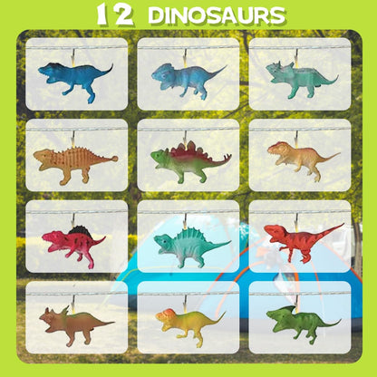 12 Decoration8 LED Dinosaur String Lights Battery Operated Dinosaur Lights String Realistic Looking Dino Light for Boys
