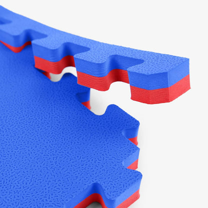 FlooringInc's 1" Thick Foam Tiles, 2'x2' Interlocking Tiles, Ideal Yoga Mat, Gymnastics, Workout Mat for MMA and Jiu Jitsu Training, Reversible Red/Blue, 20 Pack (80 Sq/Ft)