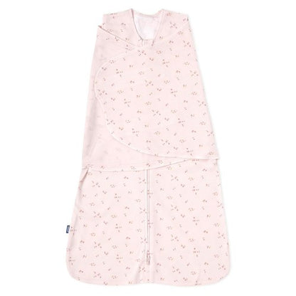 HALO 100% Cotton Sleepsack Swaddle - 3-Way Adjustable Wearable Blanket, TOG 1.5, Pink Floral, Small (3-6 Months)