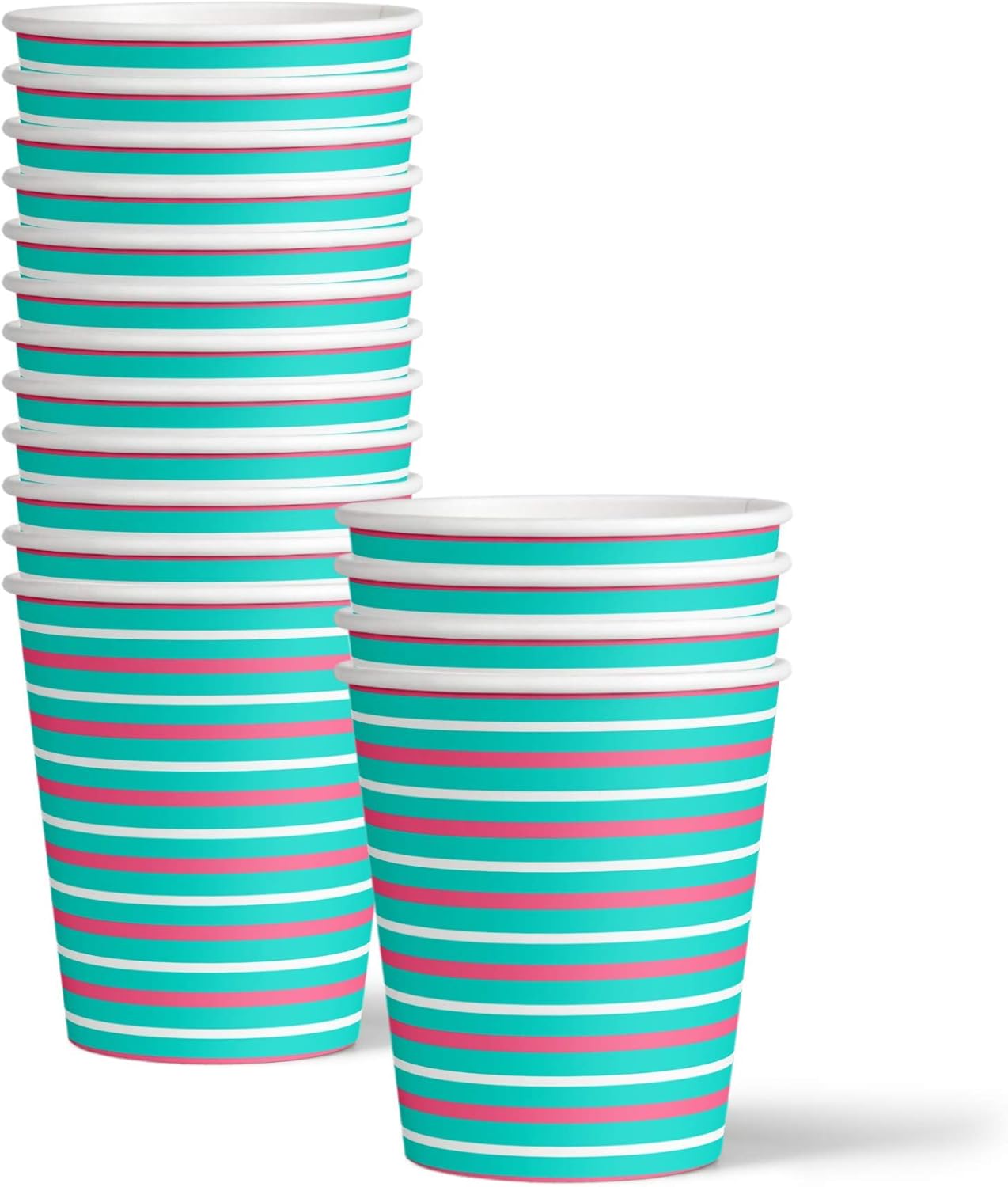 Pink Flamingo Birthday Party Supplies, Tableware Set Includes Plates, Napkins, Cups for 16
