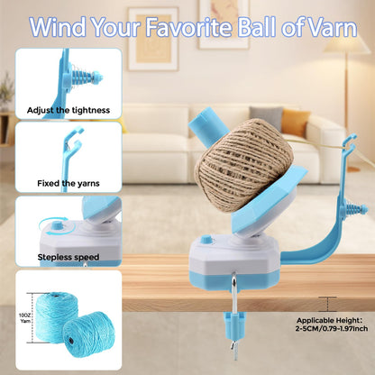 Spalivivre Electric Yarn Ball Winder, Automatic and Stepless Speed Yarn Winder, 10 oz Large Capacity, Easy to Use, Upgrade Yarn Spinner for Knitters and Crochet Lovers