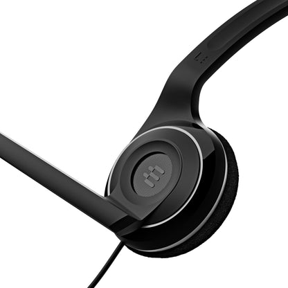 EPOS PC 7 USB Wired Headset – Lightweight Noise-Cancelling Boom Mic, Wideband Audio, Plug-and-Play USB-A, Crystal-Clear Calls for Skype, Zoom & Teams – Compatible with Windows, macOS, Chromeboo, Black