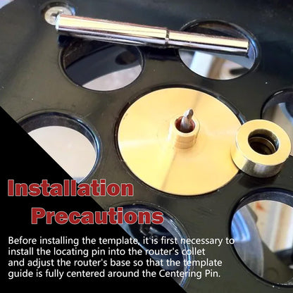 Router Inlay Bushing Kit Replacement for Router Template Guide Set Solid Brass Router Inlay Kit 71333 Fits for 1/4 Router Templates for Wood.
