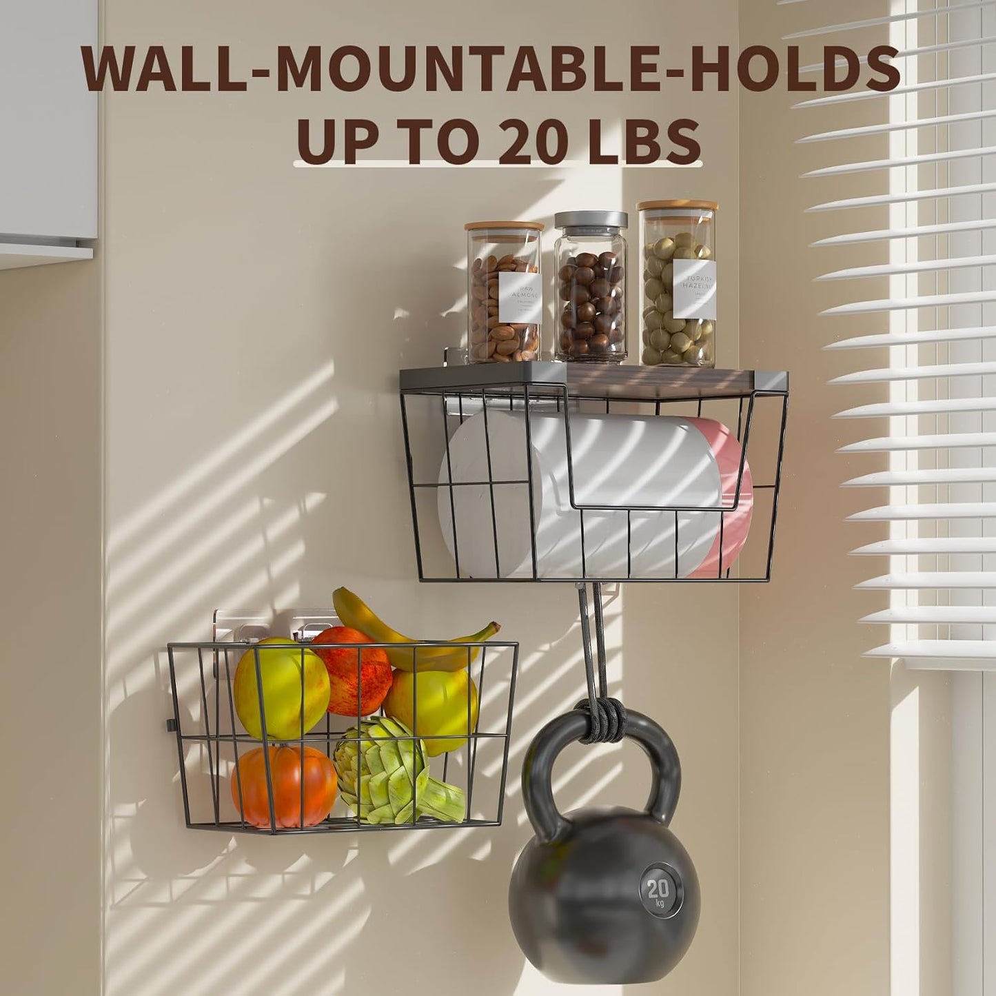 OZRVYNDAREL 2-Pack 4-13 Garlic(11-7/32"L*7" W*7-1/8"H) Pantry Organizers and Storage, Trash Bag Holder Under Sink