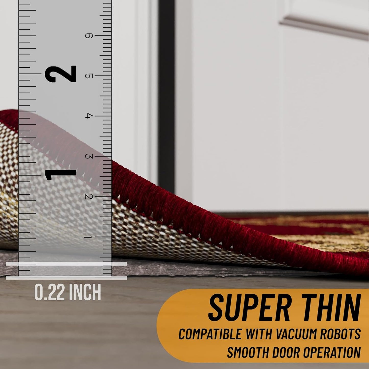 3' 9' 1/4 Inch Ottomanson x Non-Slip Rug Pad Gripper Thick Dual Surface Felt + Rubber Gripper - Safe for All Floors