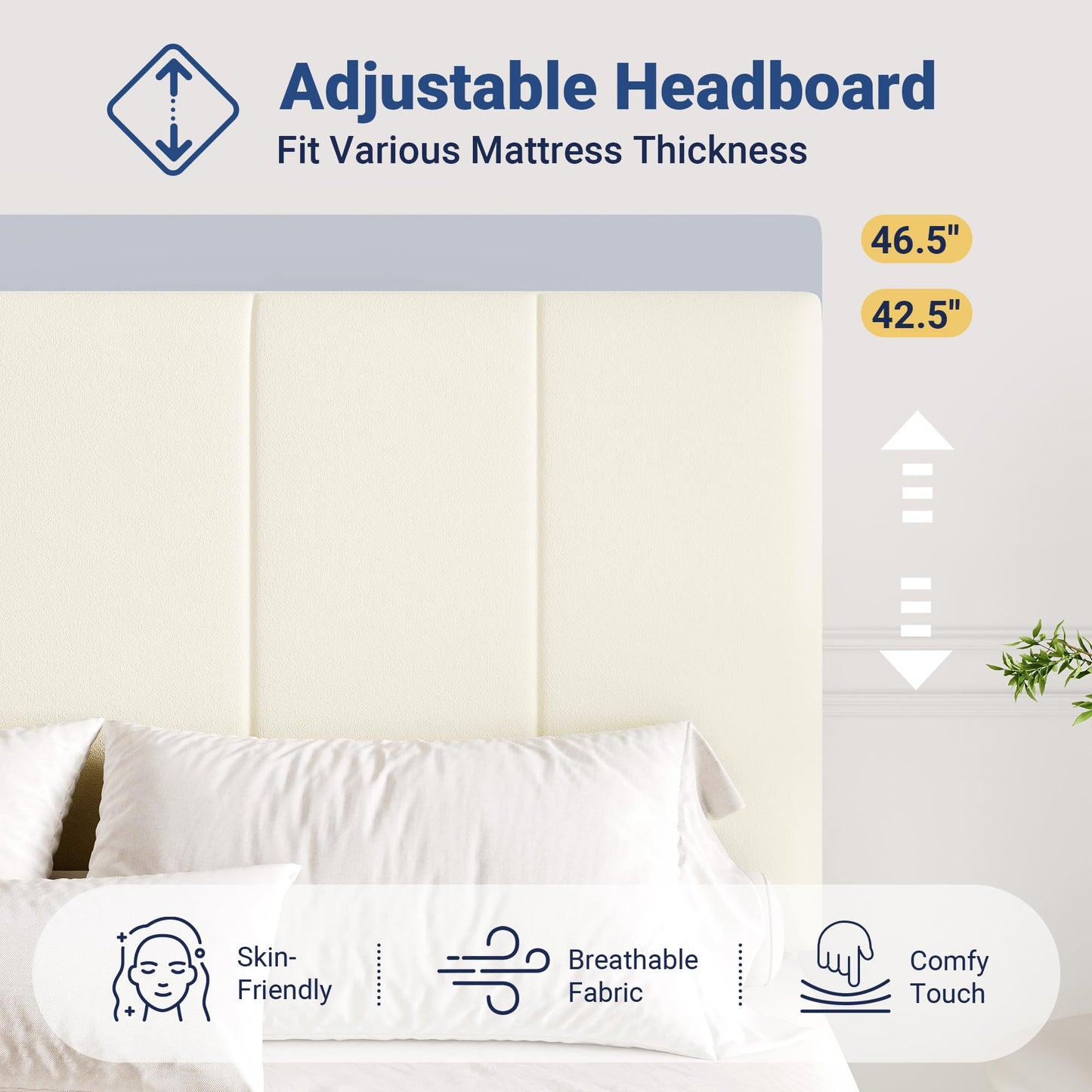 Allewie King Size Velvet Lift Up Storage Bed Frame, Vertical Channel Tufted Headboard, Hydrualic Underneath Storage, Upholstered Platform Bed, Wooden Slats Support, No Box Spring Needed, Cream