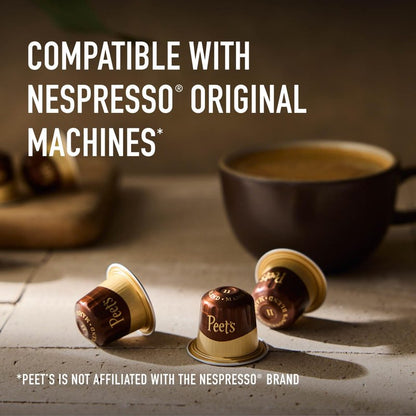 Peet's Coffee, Medium Roast Espresso Capsules, Compatible with Nespresso Original Machine, 100% Arabica Coffee - Crema Scura Intensity 9, 100 Count (10 Boxes of 10 Espresso Capsules)