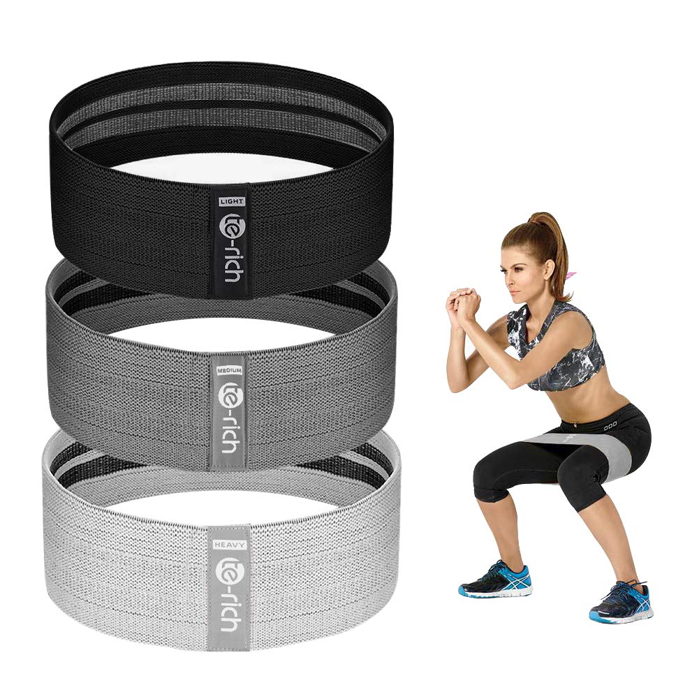 Resistance Bands, Fabric Workout Bands for Women & Men, Cloth Booty Resistance Loop Bands, Thick Squat Bands for Butt/Legs/Thigh/Hip/Glute Excersing