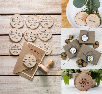 50Pcs Wood Slices for Crafts, 2.4"-2.8" Unfinished Wood Circles for Crafts with Pre-drilled Hole and String, Unfinished Wood Rounds for Home Decor, Painting, Wooden Coasters, DIY, Party Wedding Decor