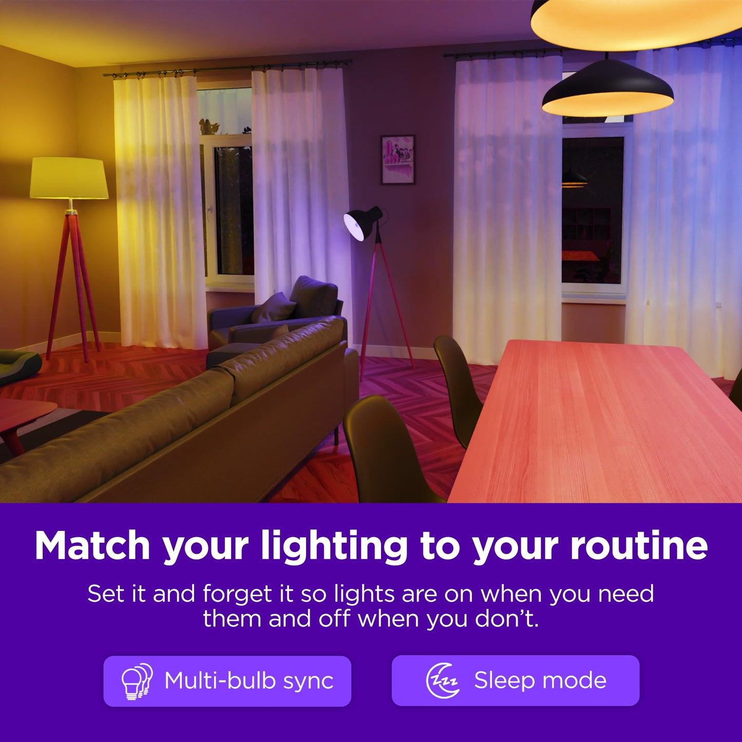 Roku Smart Light Bulbs (White, 4-Pack) - Dimmable A19 Lightbulbs with Adjustable Brightness & Temperature - WiFi Smart Bulbs Works Voice, Alexa & Google Assistant, No Hub Required