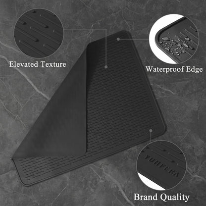 YUHFERA Stove Top Cover for Electric Stove - Silicone Stove Mat for Glass Top, Glass Cooktop Protector For Kitchen,Multi-functional Oven Covers for Electric Stove (Black,28 x 20)