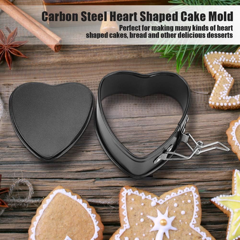 Non Stick Heart Springform Pan, Non-stick Cheesecake Heart Shaped Cake Moulds, Carbon Steel Bakeware