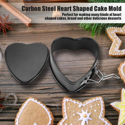 Heart Cake Pan, 4 Inch Heart Springform Pan, Bakeware with Removable Bottom for DIY Heart Baking
