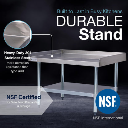 Allmont 16 Gauge All Stainless Steel 30"X36"X24"H Equipment Stand