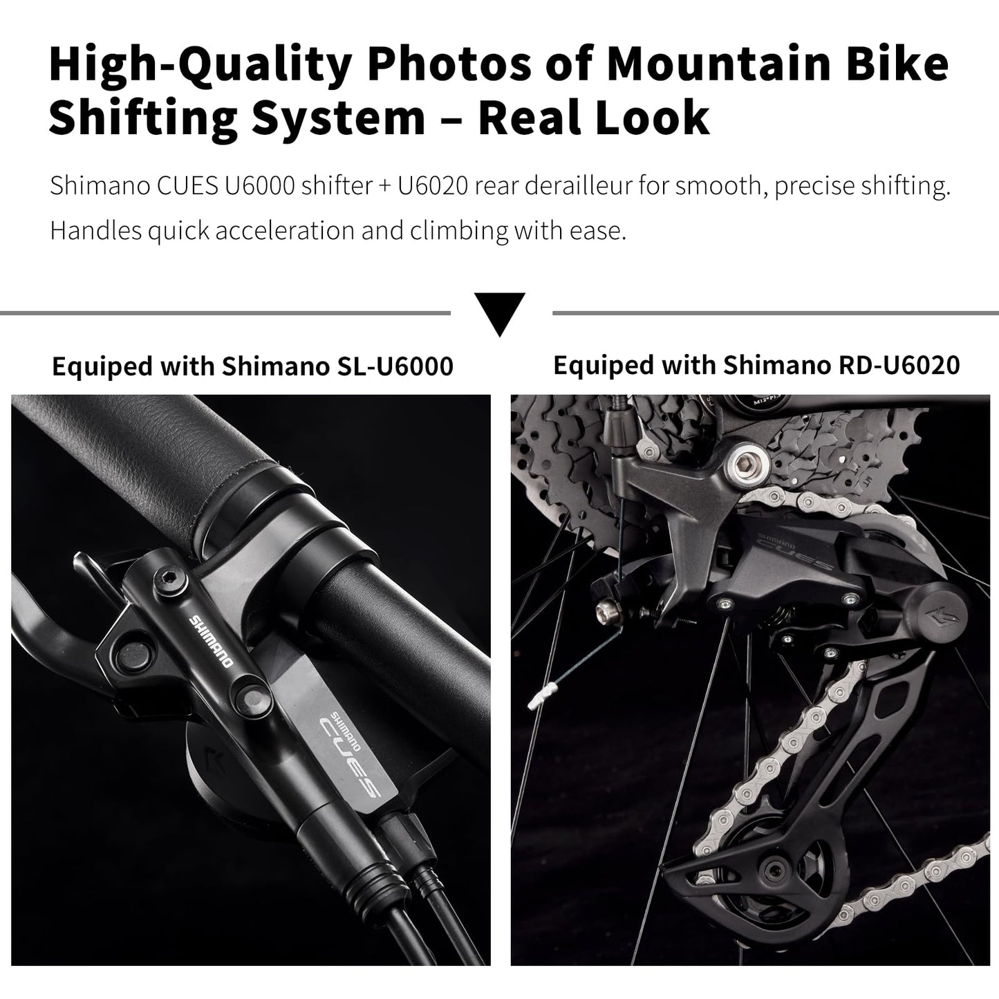 SAVADECK Carbon Fiber MTB with Shmano U6000 10 Speed Shift Groupset, Hydraulic Disc Brake with Shmano MT200 Break System (Midnight Black, 29 * 15.5)